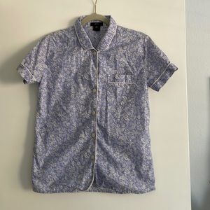 J crew pj or button up top